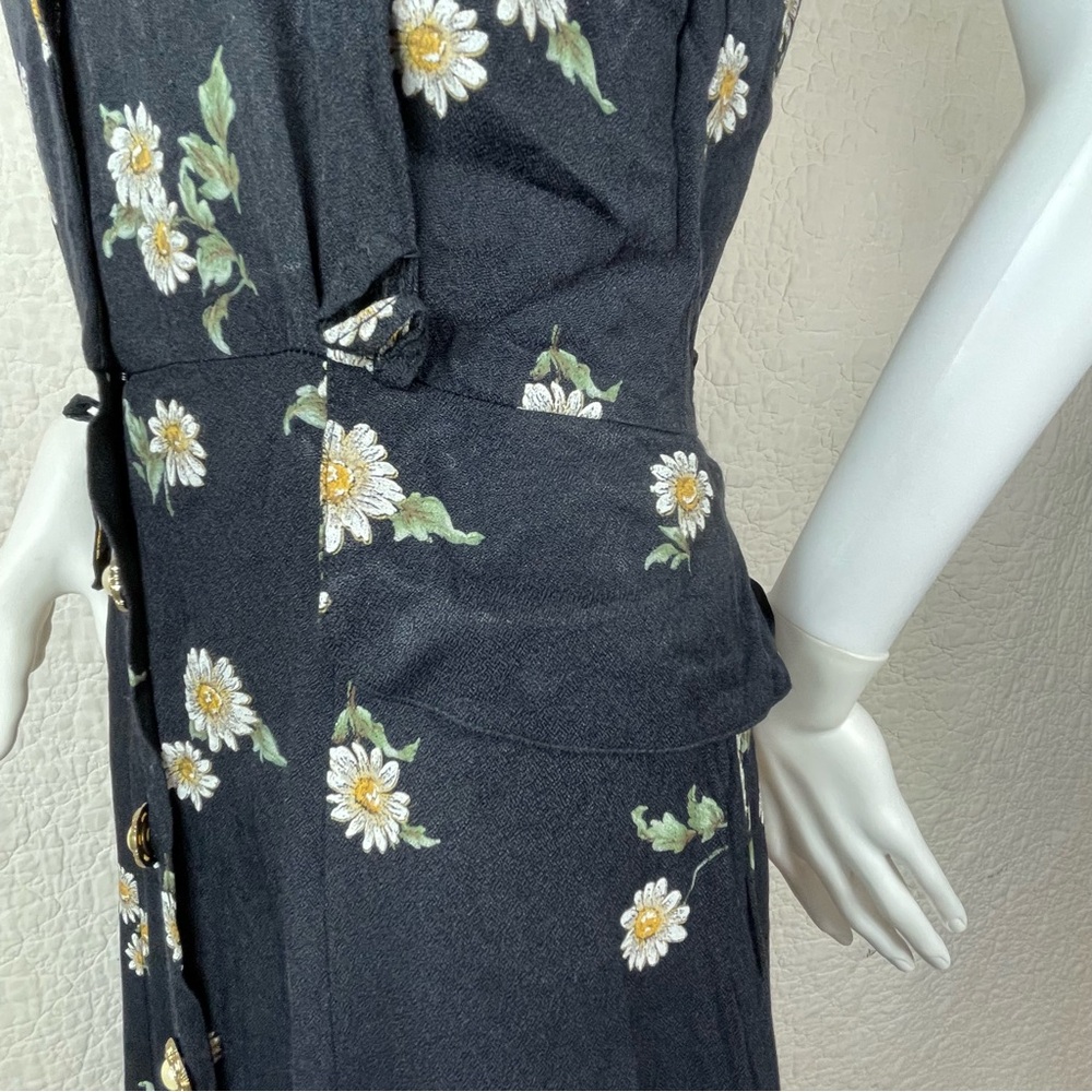 🔥Vintage SL Fashion Floral Sleeveless Midi Dress S/M - Picture 6 of 13